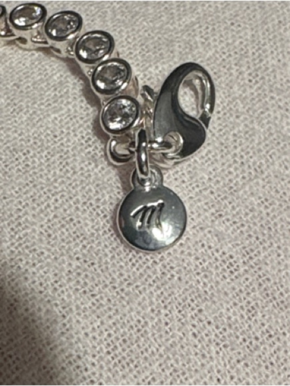 Madewell Silver Bezel Crystal Tennis Necklace & Drop Earring Set Adjustable - Picture 2 of 10